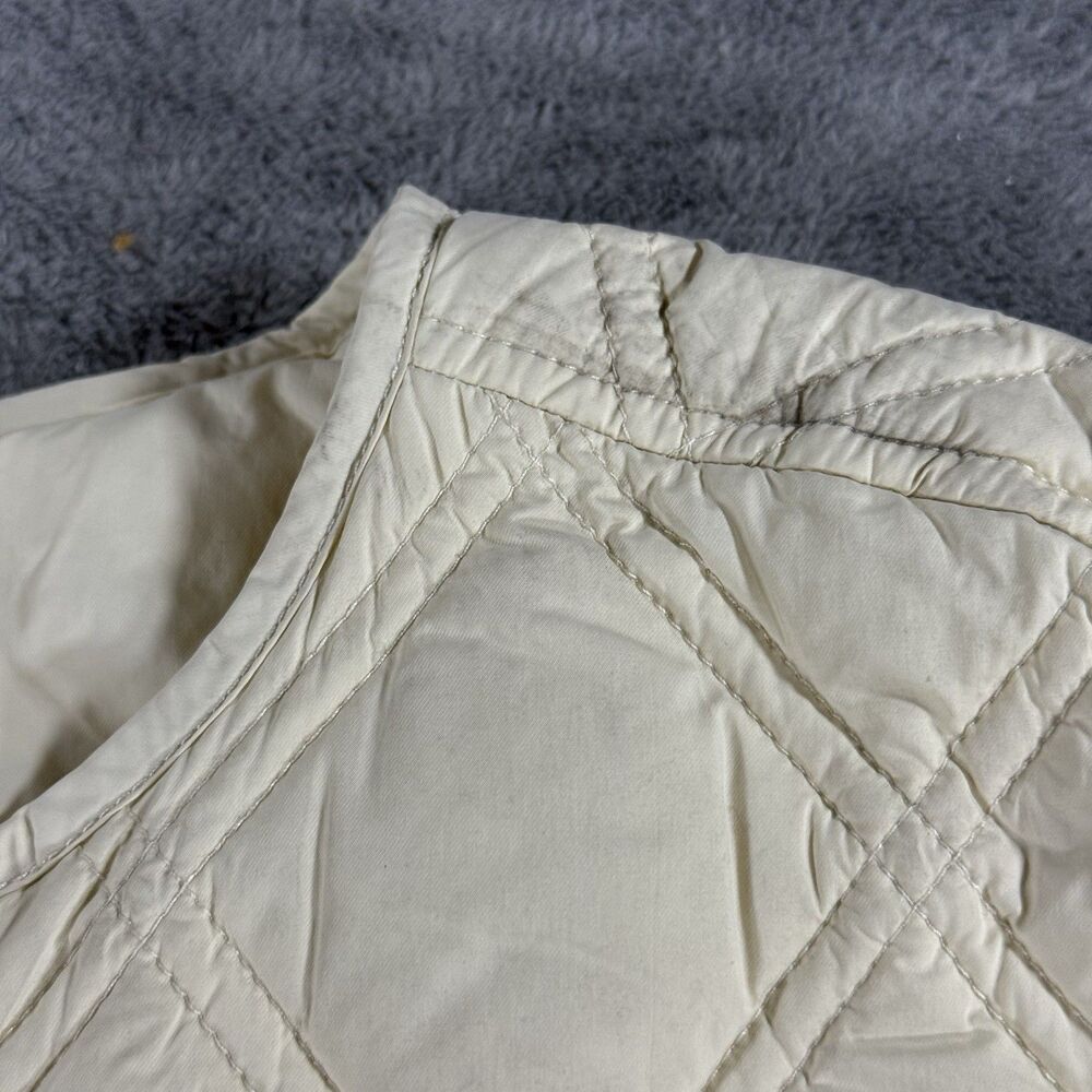Marine Layer NWT Marina Down Vest Diamond Quilted Antique White Cream Med - Picture 5 of 5